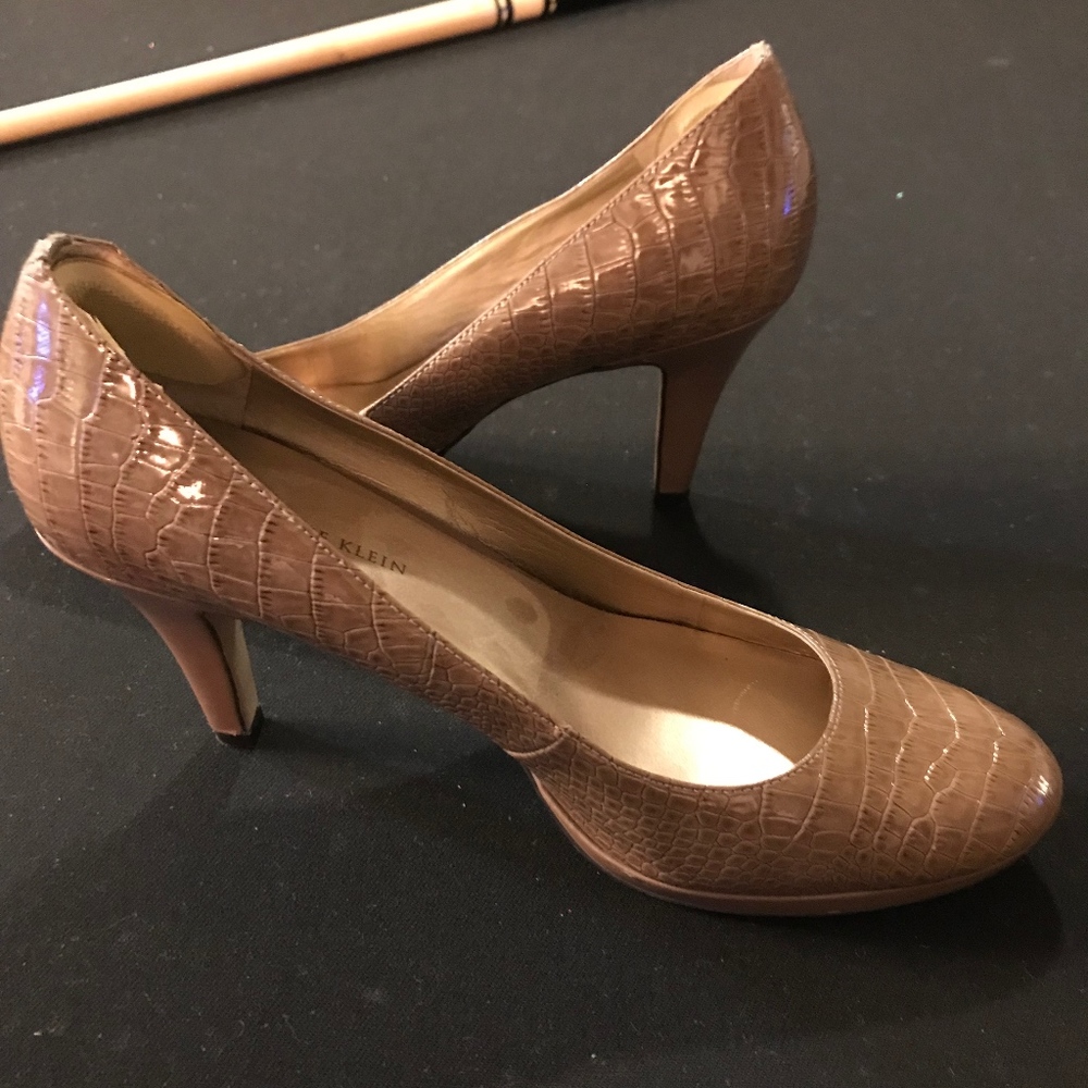 ANN KLEIN Wystere sz 9m 3.5" heels, Taupe Croc - Picture 4 of 5